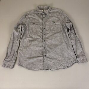Sonoma Goods‎ For Life Flannel Shirt Men's XL Gray Button Up Long Sleeve